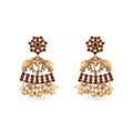 gold platted earrings from temple jewellery collection