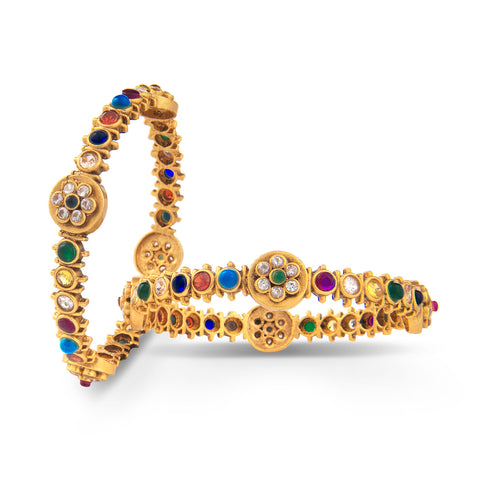 Muti color stone studded imitation bangles