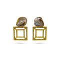 gold platted pearl earrings studs