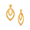 leaf style gold platted trending earrings