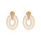 indo western jewellery set - gold platted with white stone earrings