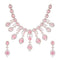 Beautiful White stone and pink crystal necklace set