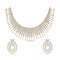 indo western jewellery set - gold & Silver platted with white stone necklace set 