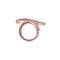 rose gold ring with white stones