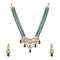 royal necklace set with green motis and white pearls