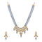 royal necklace set with grey motis and white pearls