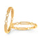 Zarina gold polished bangles with white stones/white nags